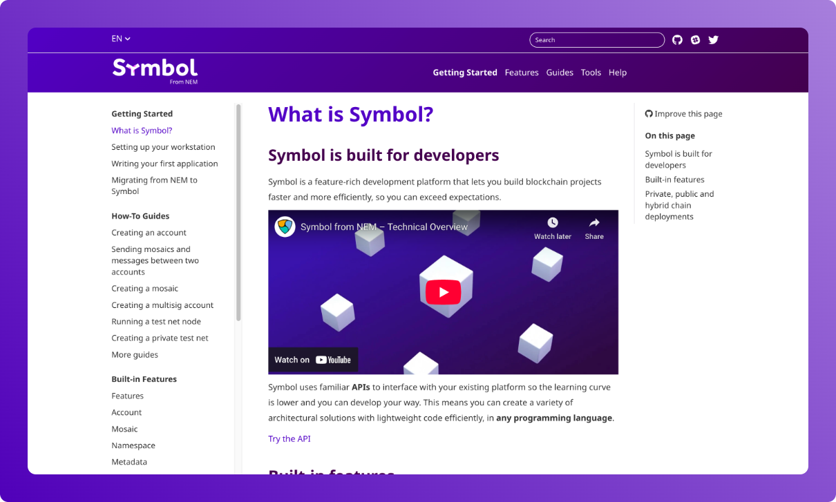 Symbol documentation screenshot