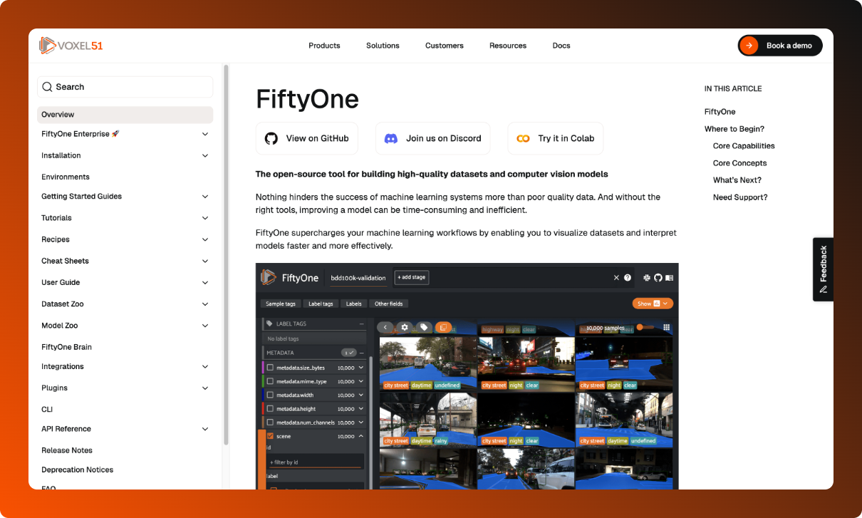 Voxel51 documentation project - Custom Sphinx theme development for FiftyOne documentation