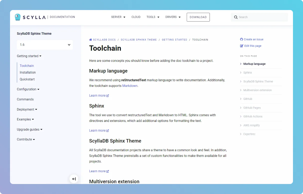 ScyllaDB documentation project - Making Scylla docs easier to write, read, and find